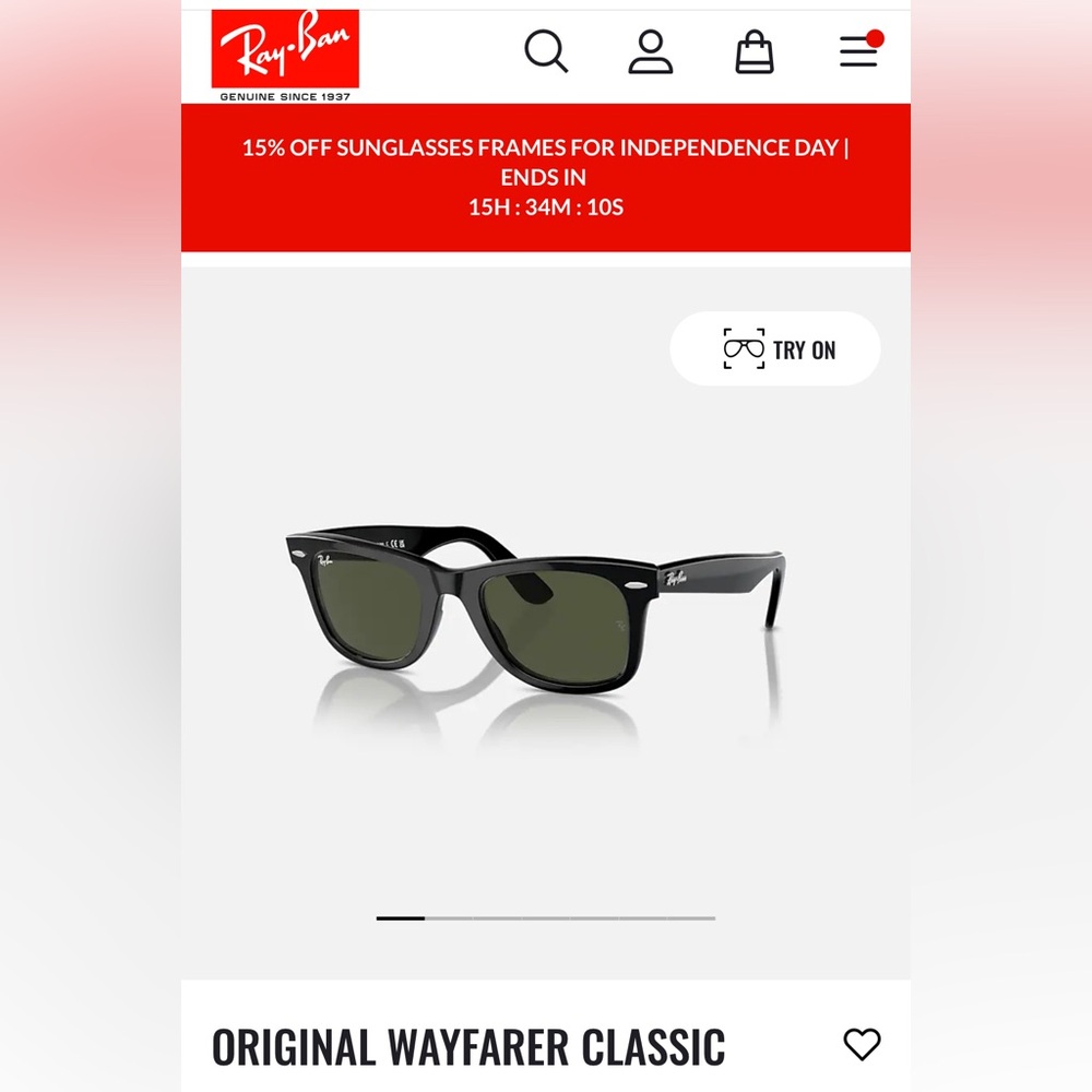 Rayban Original Wayfarer Polished black